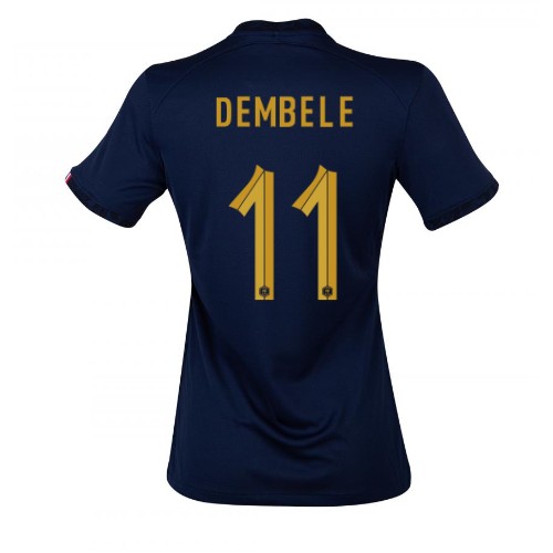 Fotbalové Dres Francie Ousmane Dembele #11 Dámské Domácí MS 2022 Krátký Rukáv